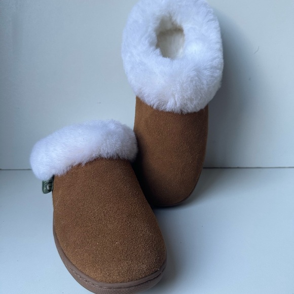 Cloud Nine Women's Sunrise Clog Slippers Brown White Sheepskin Slippers Size:5 - Picture 2 of 16